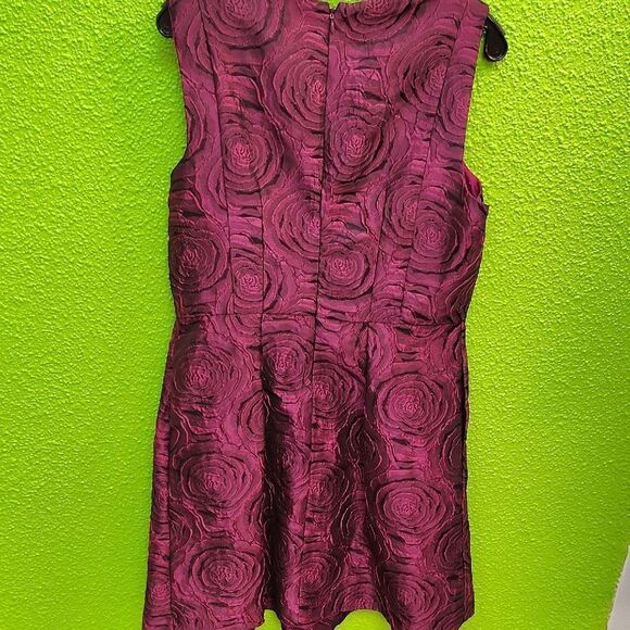 Carmen Marc Valvo Purple Fit and Flare Mini Dress - Picture 3 of 3